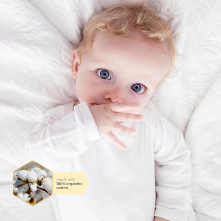 Bodysuits unisex para bebé Burt's Bees, paquete de 5 piezas de una sola pieza de manga corta y larga, bodysuit 100% algodón orgánico, manga larga Cloud, 3-6 meses EE. UU.
