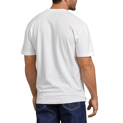 Dickies Men's Short Sleeve Heavyweight Crew Neck, White, 2X