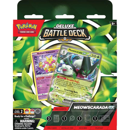 Pokemon TCG Meowscarade/Quaquaval Ex Deluxe Battle Deck Trading Card Game 6y+