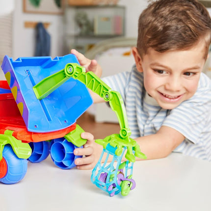 SPIDEY AND HIS AMAZING FRIENDS Marvel Dino Webs Crawler Toy Car Playset, Spider-Man & Goblin Raptor 4 Inch Action Figures, Children Aged 3+