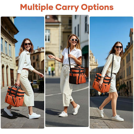 Maelstrom Lunch Box, Sac Repas Isotherme 20 L pour Hommes et Femmes, Sac Glacière Double Compartiment Extensible et Étanche avec 6 Poches, Sac à Déjeuner Réutilisable pour le Travail, Pique-nique, Voyage, Orange