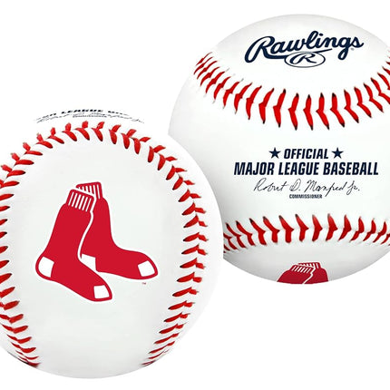 Jarden Sports Licensing Rawlings MLB Boston Red Sox Team Logo Baseball, Official, White
