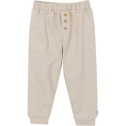 Gerber Toddler Boys' 3-Piece Top, Hooded Top and Jogger Set, Beige, 2T