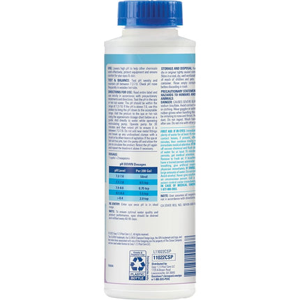 Clorox Spa 10022CSP pH Down, 22-Ounce