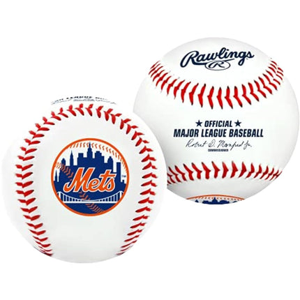 Balle de baseball officielle Rawlings MLB New York Mets, blanche