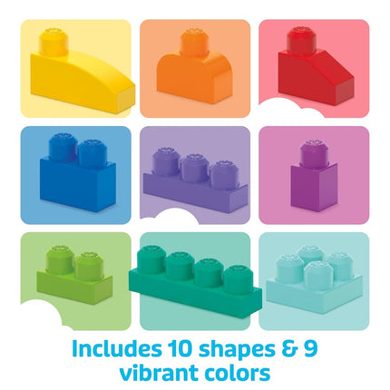 MEGA BLOKS First Builders Big Building Bag Toddler Blocks Toy Blue