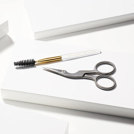 Tweezerman Stainless Brow Shaping Scissors and Brush