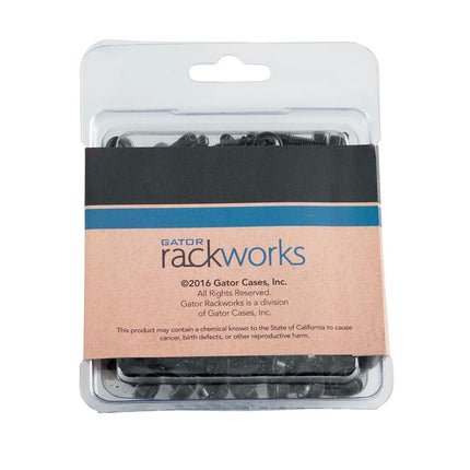 Gator Rackworks Standard Size Rack Screws; 25 Pack (GRW-SCRW025), Black