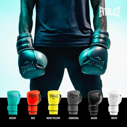 Everlast Powerlock 2R 12oz Boxing Gloves (Black), Muay Thai, Men, Women