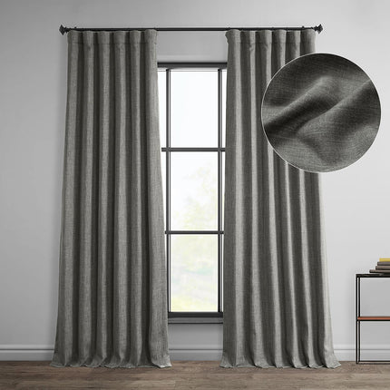 HPD Half Price Drapes Faux Linen Textured Room Dar