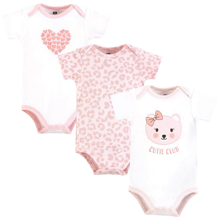 Hudson Baby Mamelucos de algodón unisex para bebé, Cutie Bear, 9-12 meses