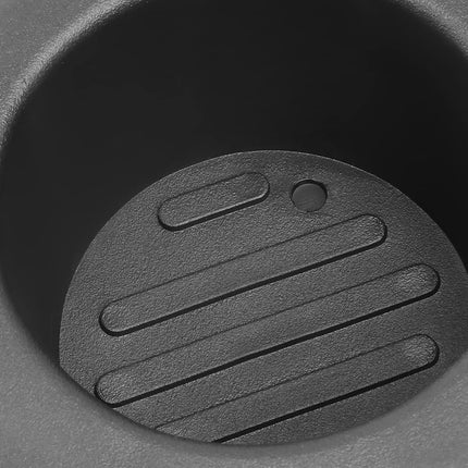 DNA MOTORING ZTL-Y-0046 Reemplazo de inserciones del portavasos de la consola central delantera, negro