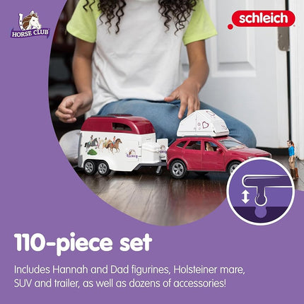 Schleich Horse Club - 110Pc Horse Camping Playset w/ Car and More | 42535