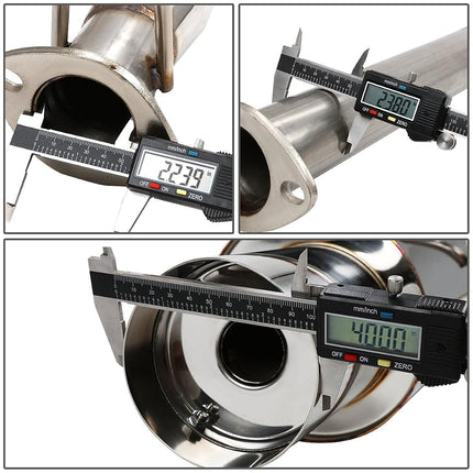 DNA MOTORING CBE-ARSX-NS Stainless Steel Cat Back Exhaust System [Compatible with 02-06 Acura RSX DC5 Non Type-S]
