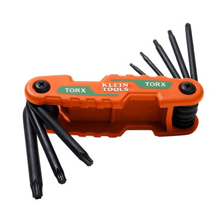 KLEIN TOOLS Cmpct Folding Hex Key Set 8-Key Torx Sizes