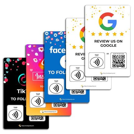 NFC Business Review Cards 5 Pack – Contactless Sma