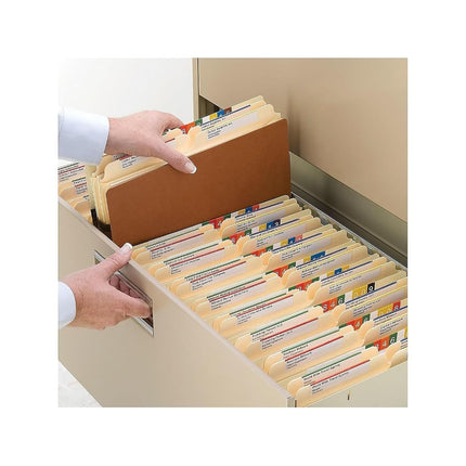 Smead File Pocket, Straight-Cut Tab, 5-1/4" Expansion, Letter Size, Redrope, 10 per Box (73274)