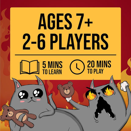 Exploding Kittens The Board Game, 2-6 Players, Age 7+