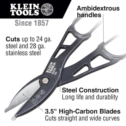Metal Cutter, Tin Snips Cut Tin, Copper, Aluminum, Vinyl, Steel and Stainless Steel, 30.5 cm Klein Tools 89556
