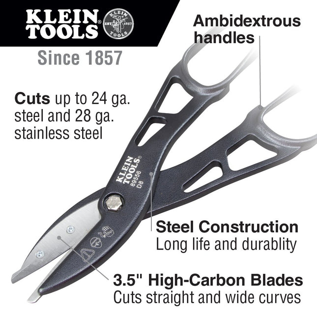 Metal Cutter, Tin Snips Cut Tin, Copper, Aluminum, Vinyl, Steel and Stainless Steel, 30.5 cm Klein Tools 89556