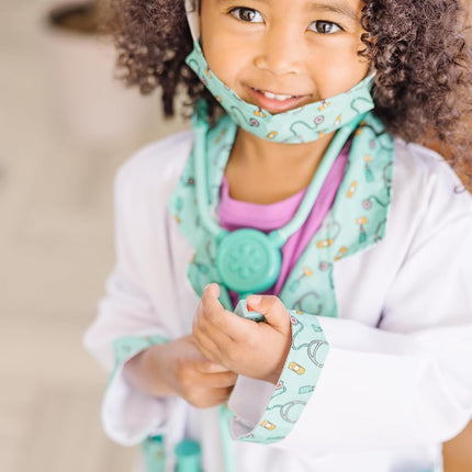 Melissa & Doug Kids Doctor Costume Role Play Toys | Fancy Dress for Toddlers & Kids | Doctor Costumes for Pretend Play, Age 3-6