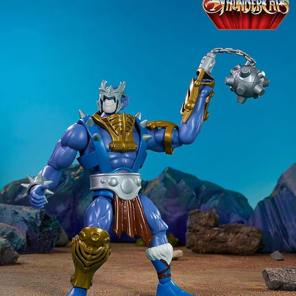 Masters of the Universe Origins & ThunderCats 5.5 Inch Posable Action Figure Panthro, 1980s Crossover Toy, Removable Armor, Mace & Axe & Mini-Comic, JFW97