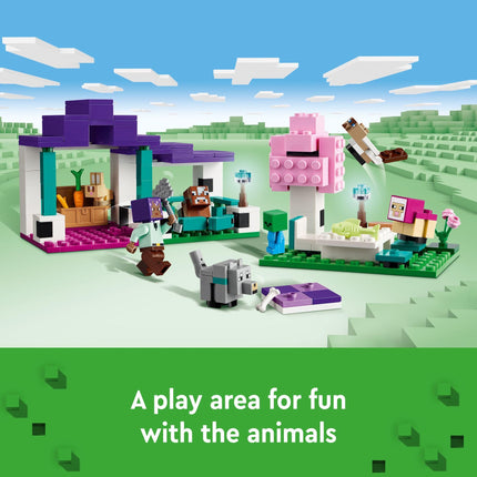 LEGO Minecraft El Santuario de Animales, Juguete de Construcción para Niñas y Niños de 7 Años en Adelante, Regalo para Jugadores y Niños, Modelo de Ladrillos del Bioma de las Llanuras con Populares Figuras de Minecraft, 21253