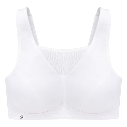 Glamorise No-Bounce Camisole Sports Wirefree Bra 1066 (Women's & Women's Plus) White