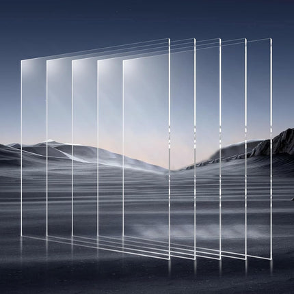 VEVOR PET/Plexiglass Sheets, 5-Pack Plastic Sheet, 610 x 914 mm 1 mm Thick Transparent Clear Flexible Plastic Panels for Craft, Replacement Picture Frame Glass, DIY Display Project, Easy to Cut