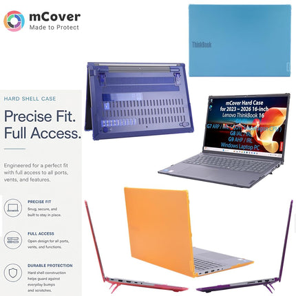 mCover Case ONLY Compatible for 2023-2026 16" Lenovo ThinkBook 16 G6 / G7 / G8 / G9 Series Windows Notebook PC(NOT Fitting Any Other Lenovo Models)- Green