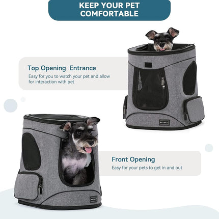 Petsfit Pet Backpack Carrier with Upgrade Waist Cushion Design to Better Fit the Waist, Suitable for Small and Medium Cats, and Rabbits up to 18 Pounds