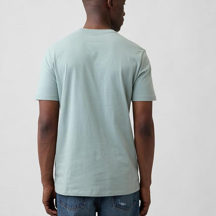 Gap Mens Everyday Soft Logo Tee, Iceberg Green 16-5808, S