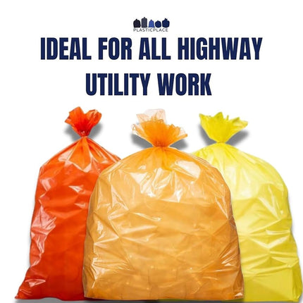 Plasticplace Yellow Trash Bags, 31-33 Gallon 100 / Case 1.5 Mil