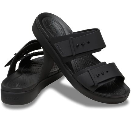 Crocs Women Sandal,Brooklyn Buckle Low,Black,3 UK Women