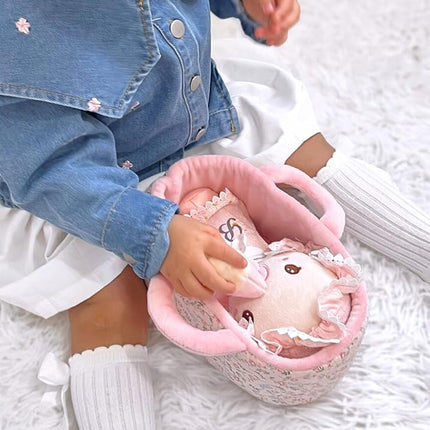 LeyaDoll Soft Plush Baby Doll Set 9'', First Baby Doll Accessories