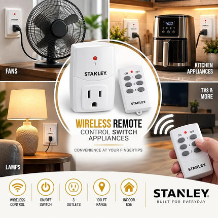 Stanley 31166 Wireless Remote Control System, 3 Each