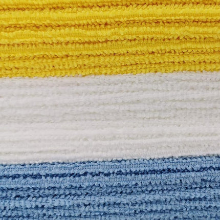 Amazon Basics Microfibre Cleaning Cloth, Pack of 24, Multi Colored, Blue, Orange & White, 40.5 cm x 30.5 cm