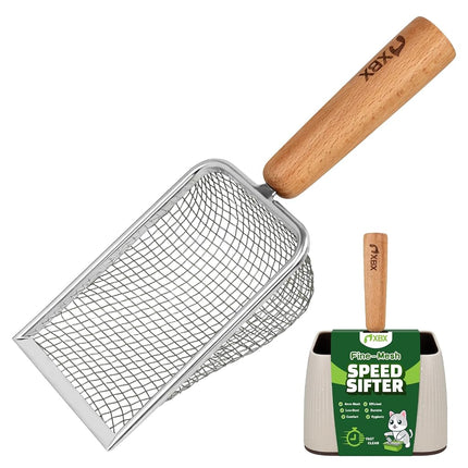 Cat Litter Scoop with Holder – Metal Mesh Litter S
