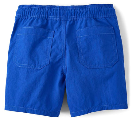 The Children's Place Boys' Quick Dry Pull on Jogger Shorts 5.5", Cool Cobalt, 12