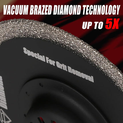 Vearter 88mm Diamond Oscillating Multi Tool Blade 4PCS, Grit Grout Removal