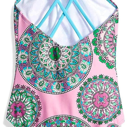 Kanu Surf Girls Halter Beach Sport 1-Piece Swimsuit One, Jasmine Pink, 16
