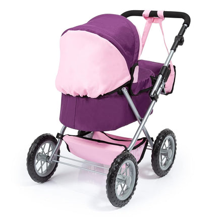 Bayer Design Dolls pram Trendy with bag, height-adjustable handle, foldable