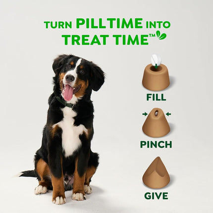 GREENIES Pill Pockets Tablet Size Natural Dog Treats Chicken Flavor, 3.2 oz. Pack (30 Treats)