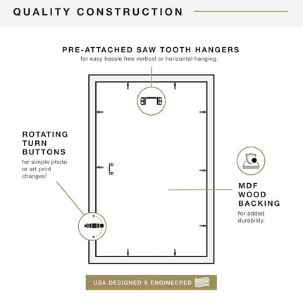 MCS Studio Gallery Classic 14x22 Poster Frame Natural Woodgrain, Vertical & Horizontal Wall Hanging Large Picture Frame for Photos, Posters & Art Prints (1-Pack)