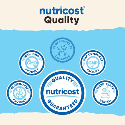 Nutricost Grass-Fed Collagen Powder Vanilla Flavored, 1 LB