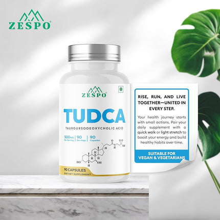 Zespo TUDCA Supplement 500mg – 90 Capsules Premium Quality Tauroursodeoxycholic Acid Formula