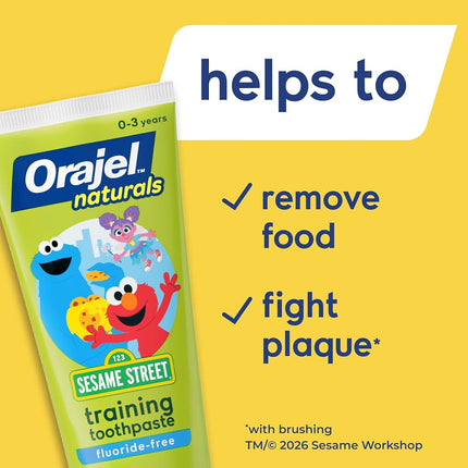 Orajel Baby Elmo Tooth and Gum Cleanser with Toothbrush, Apple Banana, 1.0 Oz