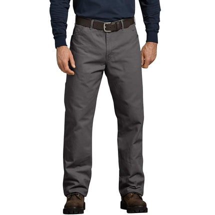 Dickies Men's Relaxed Fit Straight-Leg Duck Carpenter Jean, Slate, 34W x 32L