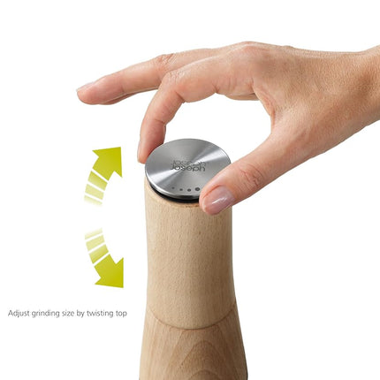 Joseph Joseph Milltop Wood No-Spill Mill - Beech - Pepper