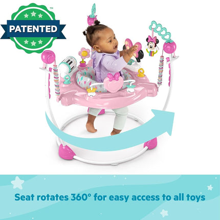 Bright Starts, Disney Baby Minnie Mouse Activity Jumper - Forever Besties with Lights and Melodies, 6 Months +